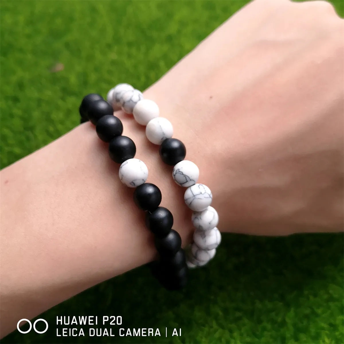 Natural Lava Stones Matching Bracelets 2Pcs/Set (4 Choices)