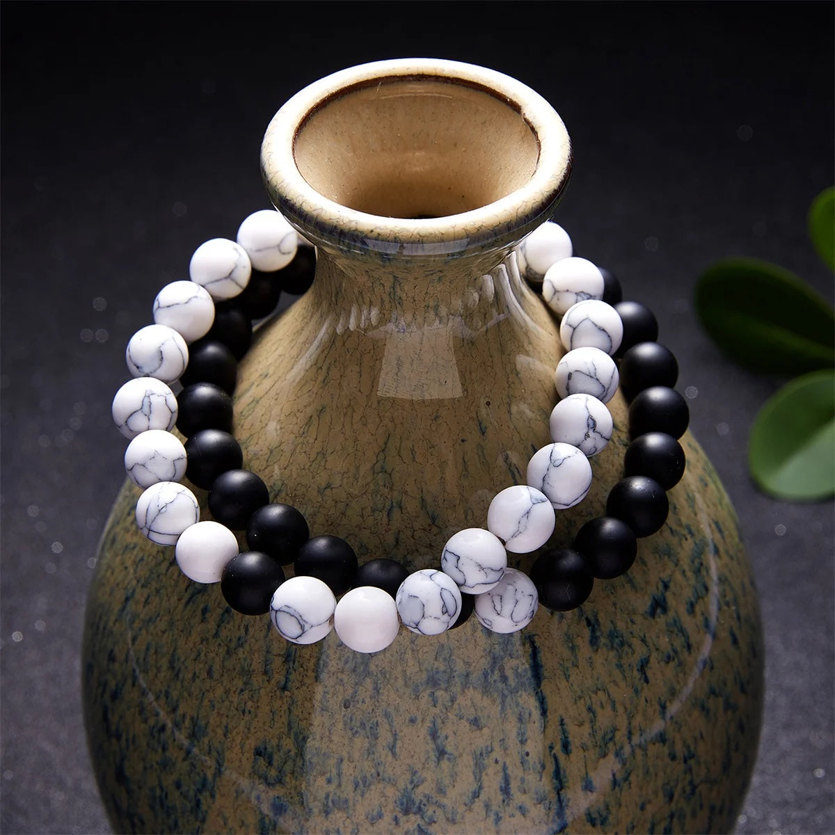 Natural Lava Stones Matching Bracelets 2Pcs/Set (4 Choices)