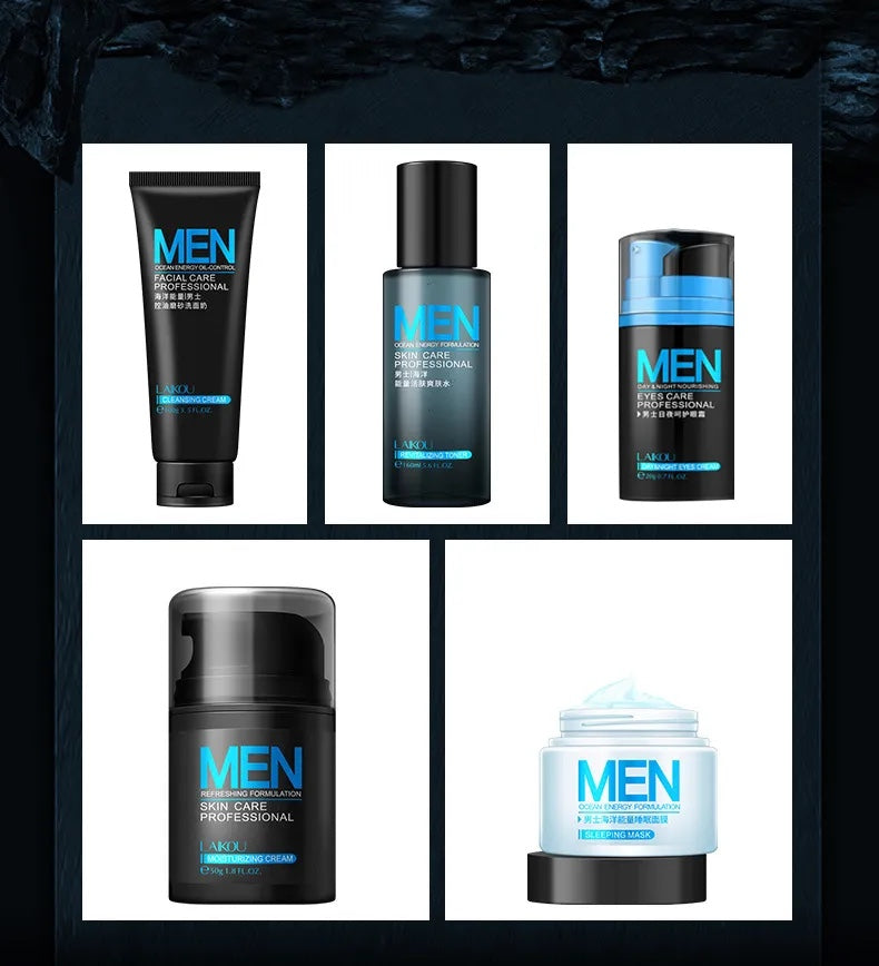 5pcs Oil-Control/Moisturizing Men Skin Care Set