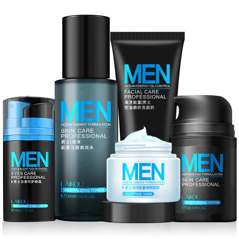 5pcs Oil-Control/Moisturizing Men Skin Care Set