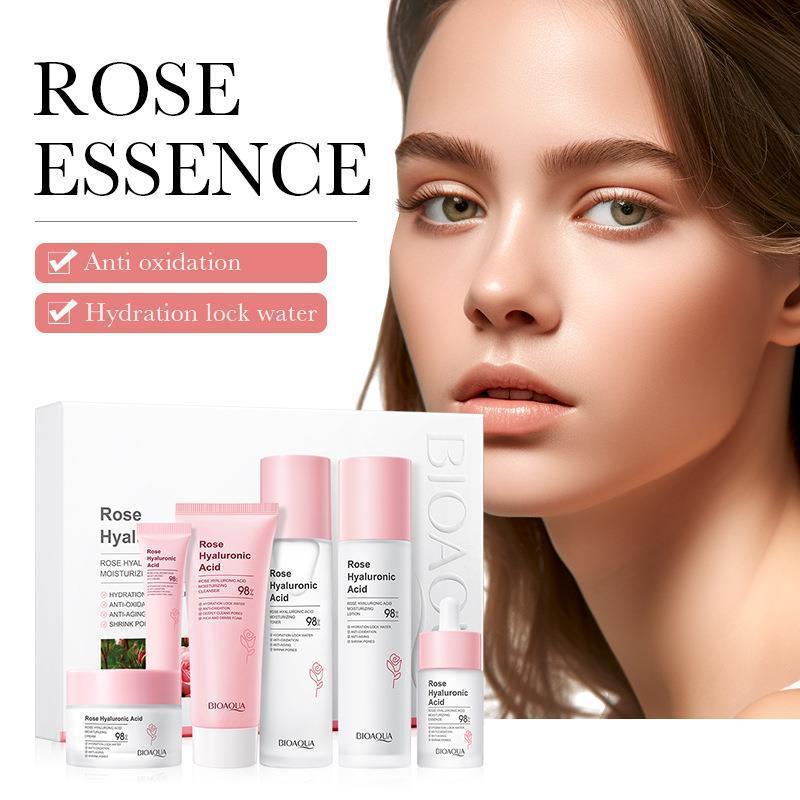 Rose Hyaluronic Acid Skin Care Set 6pcs