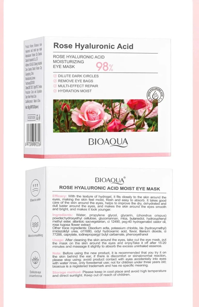 Rose Hyaluronic Acid Eye Mask 60pcs