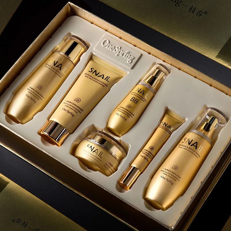 6pcs Korean Anti-aging Snail Skin Care Set